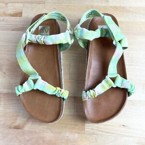 DV by Dolce‎ Vita Green and Pink Tie Dye Costa Wedge Sandals Girls Size 5